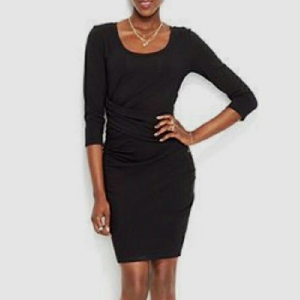 Nwt Rachel rachel roy 3/4 sleeve little black dress above the knee size small